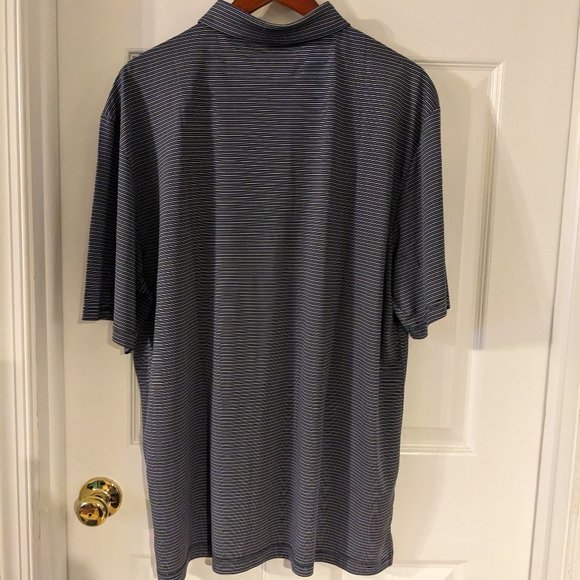 NWT PGA Tour Polo, Striped Peacoat, XL - Picture 2 of 12